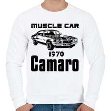 PRINTFASHION muscle car 1970 camaro - Férfi pulóver - Fehér