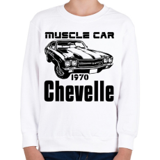 PRINTFASHION muscle car 1970 chevelle - Gyerek pulóver - Fehér
