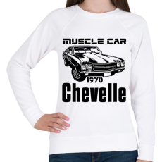 PRINTFASHION muscle car 1970 chevelle - Női pulóver - Fehér