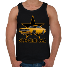 PRINTFASHION Muscle car - Férfi atléta - Fekete