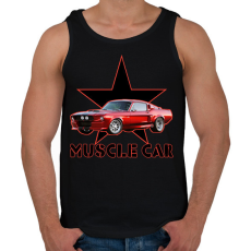 PRINTFASHION Muscle car - Férfi atléta - Fekete