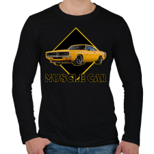 PRINTFASHION Muscle car - Férfi hosszú ujjú póló - Fekete férfi póló