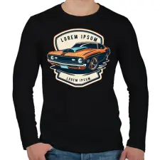 PRINTFASHION muscle car - Férfi hosszú ujjú póló - Fekete férfi póló