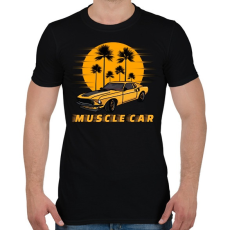 PRINTFASHION muscle car - Férfi póló - Fekete