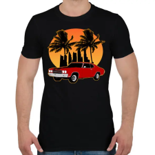 PRINTFASHION Muscle car - Férfi póló - Fekete férfi póló