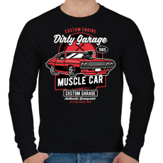 PRINTFASHION Muscle car - Férfi pulóver - Fekete