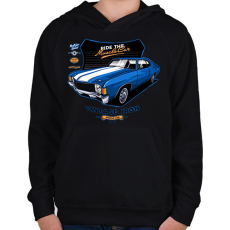 PRINTFASHION muscle car - Gyerek kapucnis pulóver - Fekete