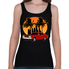 PRINTFASHION Muscle car - Női atléta - Fekete