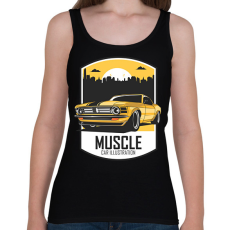 PRINTFASHION Muscle car - Női atléta - Fekete