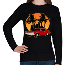 PRINTFASHION Muscle car - Női pulóver - Fekete női póló