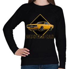 PRINTFASHION Muscle car - Női pulóver - Fekete