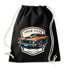 PRINTFASHION muscle car - Sportzsák, Tornazsák - Fekete tornazsák