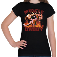 PRINTFASHION Muscle Daddy - Női póló - Fekete