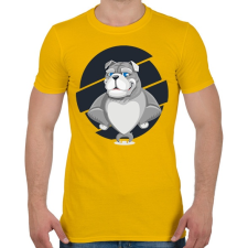 PRINTFASHION Muscle dog - Férfi póló - Sárga férfi póló
