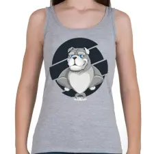 PRINTFASHION Muscle dog - Női atléta - Sport szürke női trikó