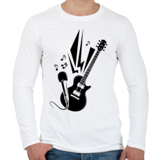 PRINTFASHION Music  - Férfi hosszú ujjú póló - Fehér