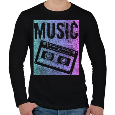 PRINTFASHION music - Férfi hosszú ujjú póló - Fekete