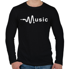 PRINTFASHION music - Férfi hosszú ujjú póló - Fekete