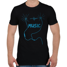 PRINTFASHION music - Férfi póló - Fekete