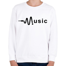 PRINTFASHION music - Gyerek pulóver - Fehér gyerek pulóver, kardigán