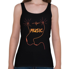 PRINTFASHION music - Női atléta - Fekete