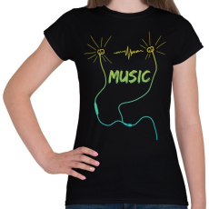 PRINTFASHION music - Női póló - Fekete