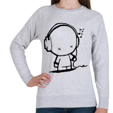 PRINTFASHION Music - Női pulóver - Sport szürke női pulóver, kardigán