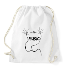 PRINTFASHION music - Sportzsák, Tornazsák - Fehér tornazsák