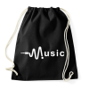 PRINTFASHION music - Sportzsák, Tornazsák - Fekete
