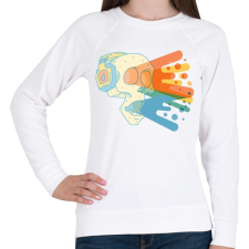 PRINTFASHION Musiclover - Női pulóver - Fehér női pulóver, kardigán