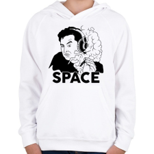 PRINTFASHION Musk - Gyerek kapucnis pulóver - Fehér gyerek pulóver, kardigán