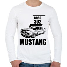 PRINTFASHION mustang boss 302 - Férfi hosszú ujjú póló - Fehér