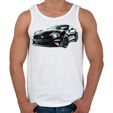 PRINTFASHION Mustang - Férfi atléta - Fehér