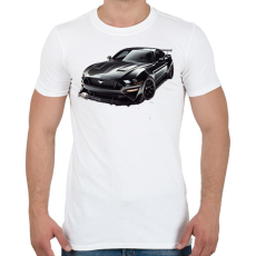 PRINTFASHION Mustang  - Férfi póló - Fehér
