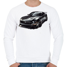 PRINTFASHION Mustang  - Férfi pulóver - Fehér