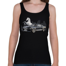 PRINTFASHION Mustang GT500 - Női atléta - Fekete női trikó
