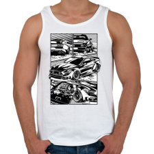 PRINTFASHION MUSTANG GTR - Férfi atléta - Fehér atléta, trikó