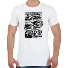 PRINTFASHION MUSTANG GTR - Férfi póló - Fehér férfi póló