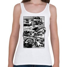 PRINTFASHION MUSTANG GTR - Női atléta - Fehér női trikó