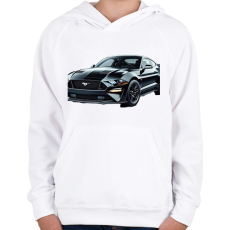 PRINTFASHION Mustang  - Gyerek kapucnis pulóver - Fehér