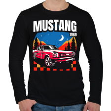 PRINTFASHION Mustang mach 1969 - Férfi hosszú ujjú póló - Fekete férfi póló