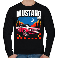 PRINTFASHION Mustang mach 1969 - Férfi pulóver - Fekete