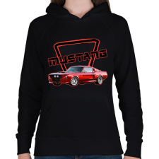 PRINTFASHION Mustang  - Női kapucnis pulóver - Fekete női póló