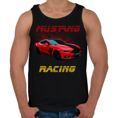 PRINTFASHION mustang racing - Férfi atléta - Fekete