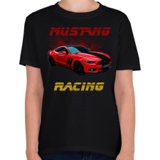 PRINTFASHION mustang racing - Gyerek póló - Fekete gyerek póló