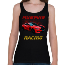 PRINTFASHION mustang racing - Női atléta - Fekete női trikó