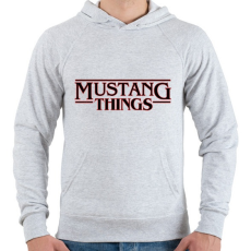 PRINTFASHION Mustang Things - Férfi kapucnis pulóver - Sport szürke