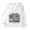 PRINTFASHION Muszáj innom mert a feleségem gyűjti az üvegeket - Fekete - Sportzsák, Tornazsák - Fehér