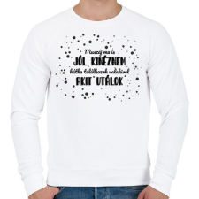 PRINTFASHION Muszáj ma is jól kinéznem - Férfi pulóver - Fehér férfi pulóver, kardigán