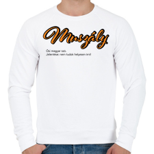 PRINTFASHION Muszály - Férfi pulóver - Fehér férfi pulóver, kardigán